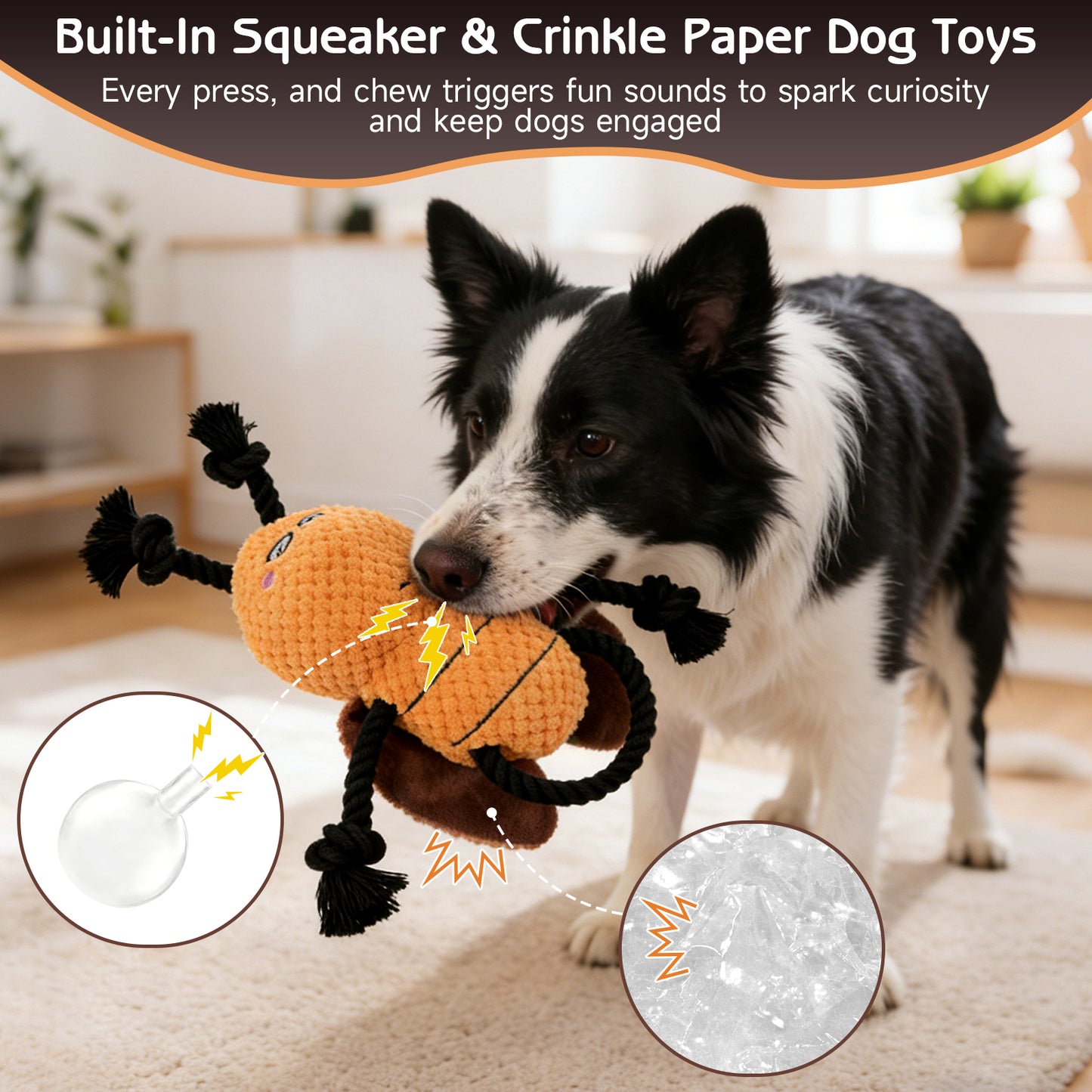Yipetor Dog Squeaky Toy-[Mr Cockroach]