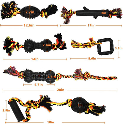 Cotton Rope Rubber Dog Toys