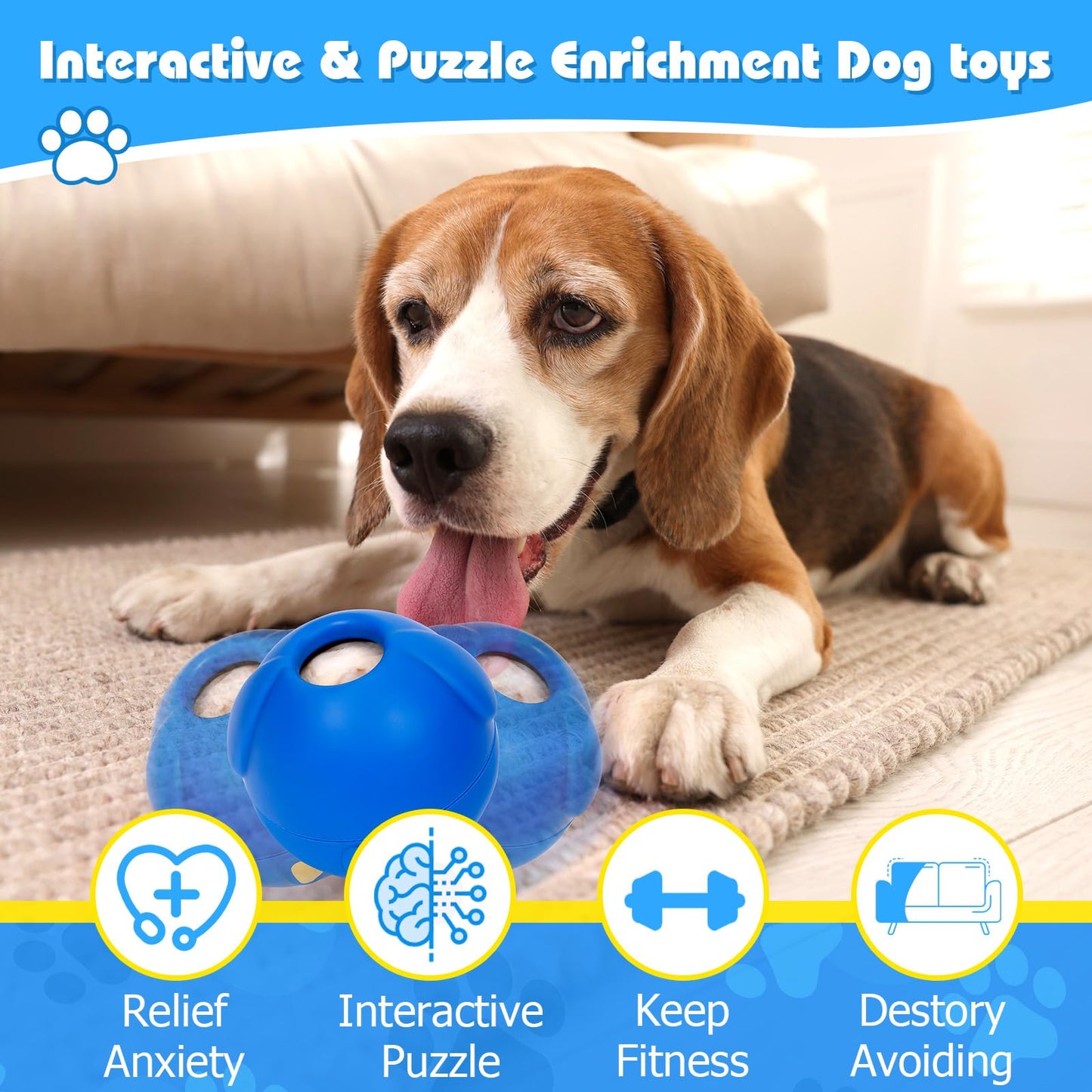 Interactive Treat Dispensing Dog Toy
