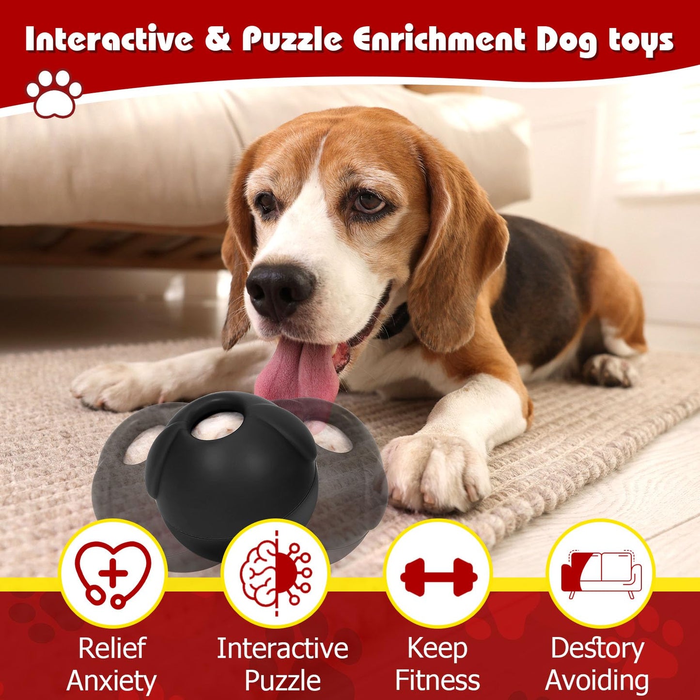 Interactive Treat Dispensing Dog Toy