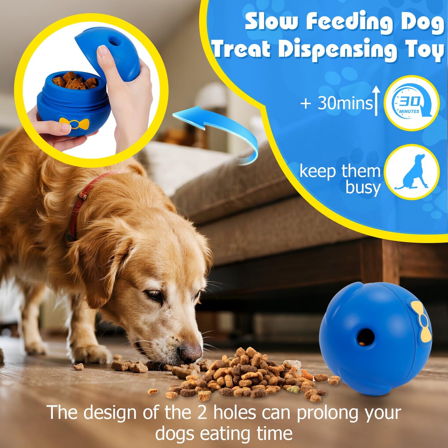 Interactive Treat Dispensing Dog Toy