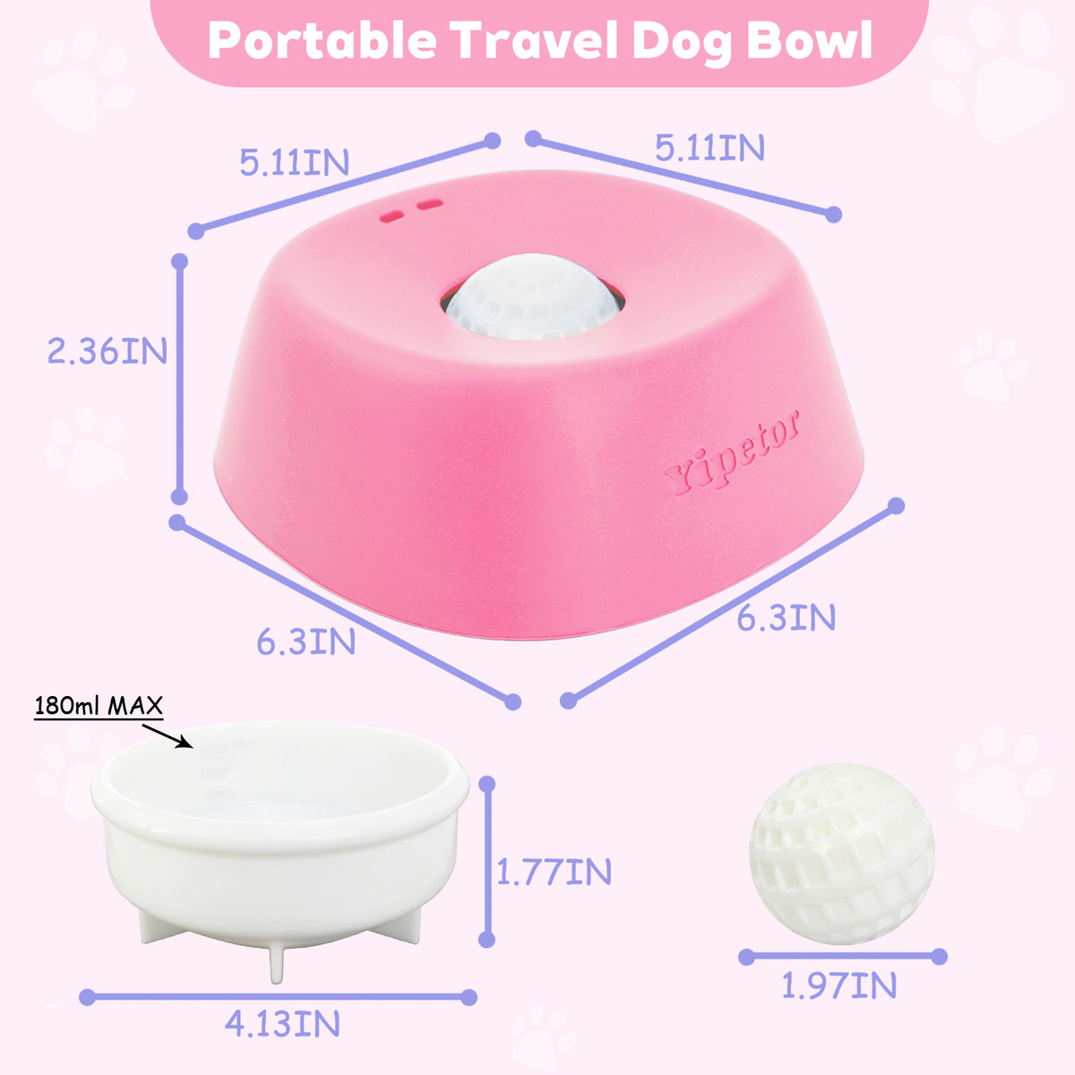 Yipetor Slow Feeder Dog Bowls