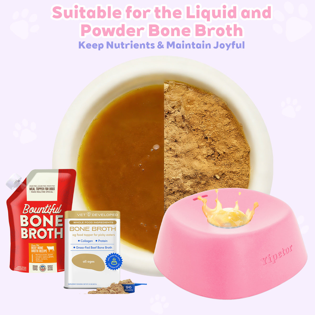 Yipetor Slow Feeder Dog Bowls